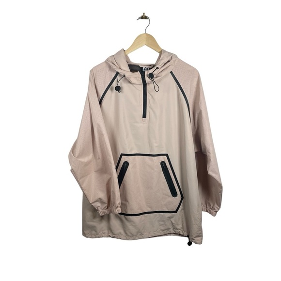 Ivy Park Women’s Perforated Mesh Hooded Pullover Jacket in Dusty Pink Size S - Picture 6 of 15